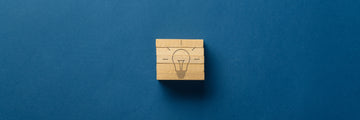 Coming Up with the Idea lightbulb made out of blocks